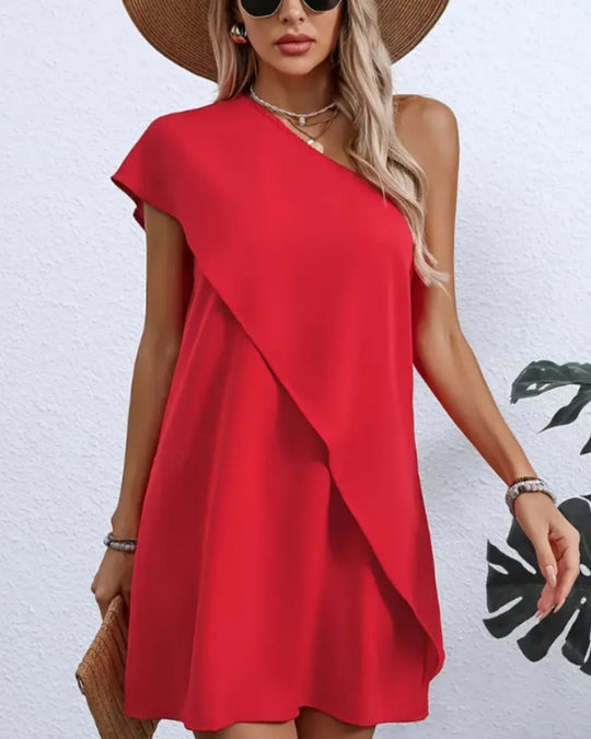 Sommermode Lässiges Kurzarmkleid für Damen