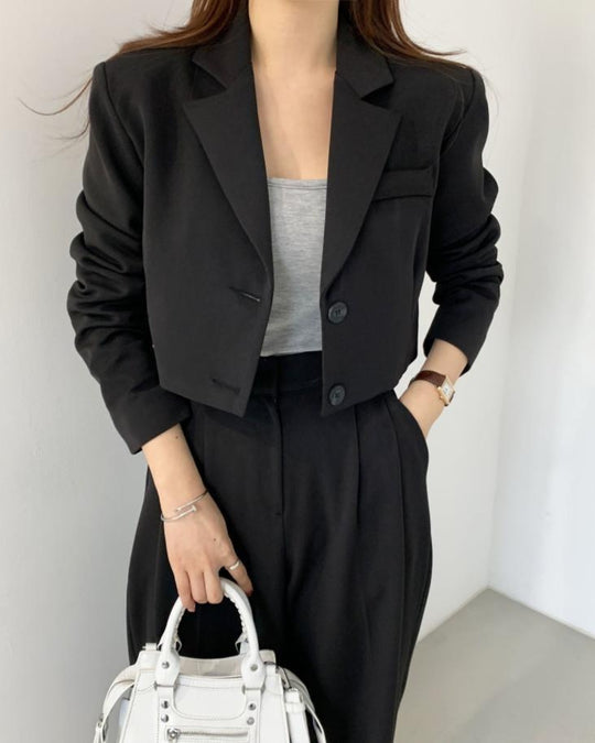 Tailored Blazer & High Waist & Pants Set