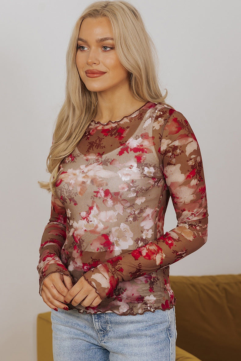 Mesh Fusion Long Sleeve Top