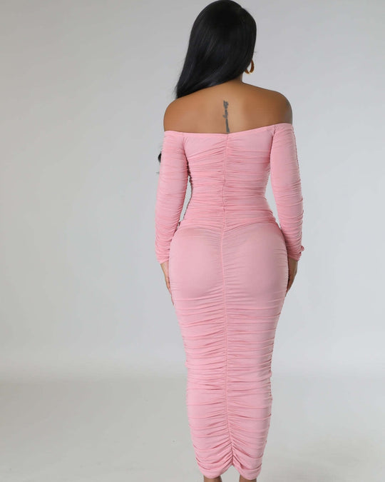 Sexy Stretchkleid in Volltonfarbe