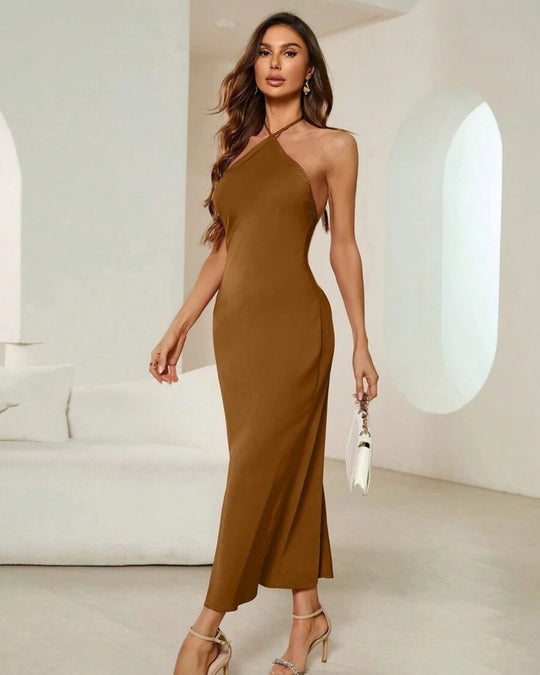 Casual Satin Slip Dress