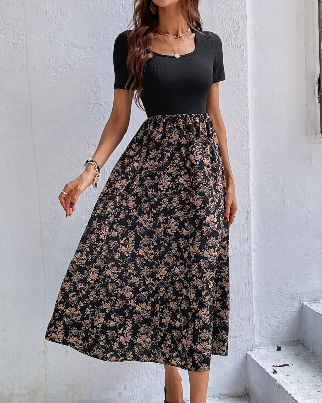 Floral Scoop Maxi Dress