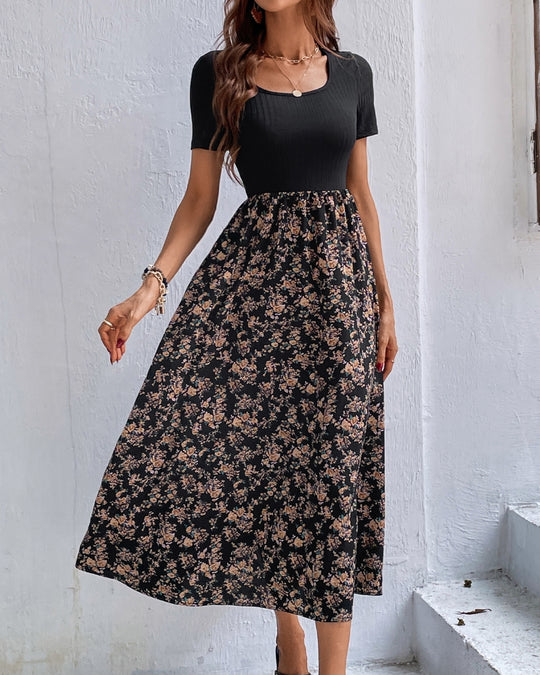 Floral Scoop Maxi Dress
