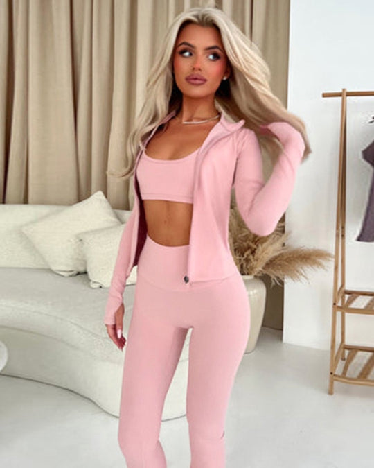 Zip-Up Jacket & Slim Trousers Set