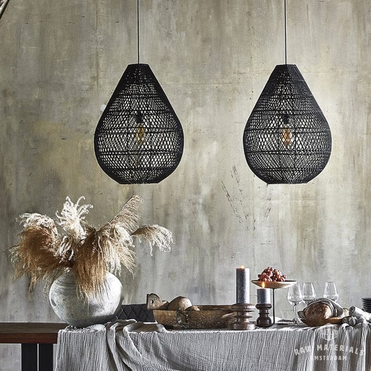 Maze hanglamp druppel zwart