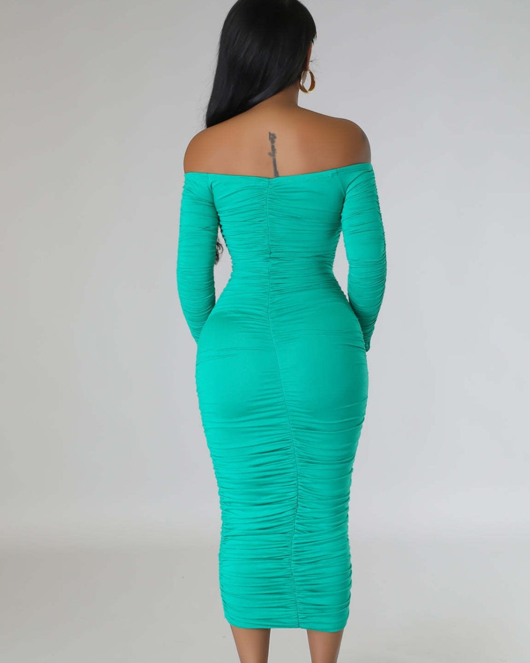 Sexy Stretchkleid in Volltonfarbe