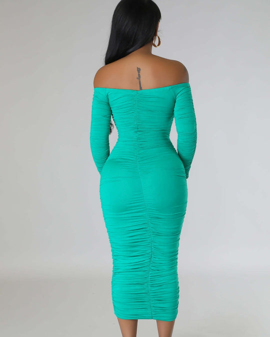 Sexy Stretchkleid in Volltonfarbe